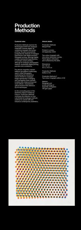 Artwork Catalogue Production Methods. Catalogue page for