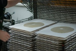 Relationship with Audience process 02. Freshly screenprinted artworks from the